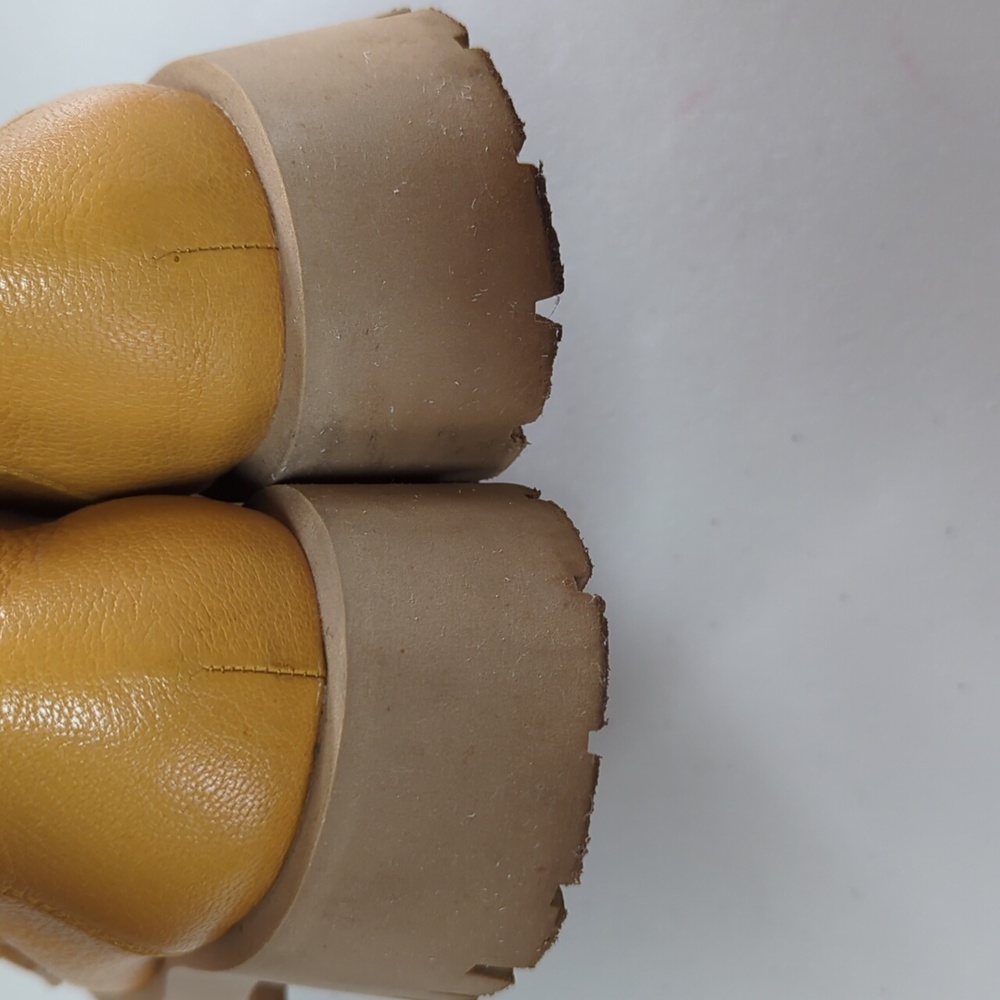 Bruno Premi, Anthropologie, mustard yellow lug loafers. Size 38 - Picture 9 of 11
